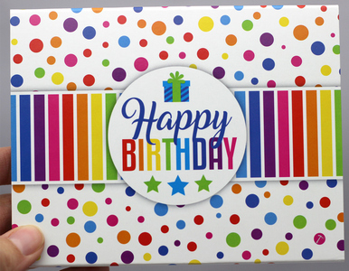 SilverTowne Gift Box with Multi-color Happy Birthday Box Sleeve